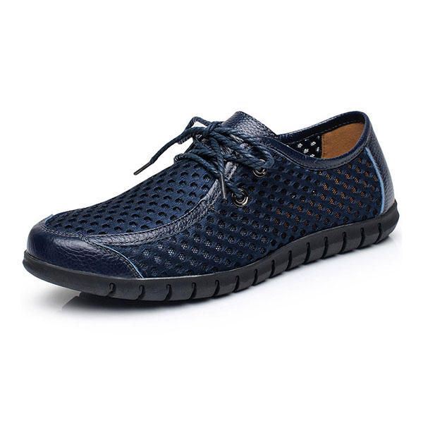 Heren Ademend Mesh Casual Veterschoenen Oxford