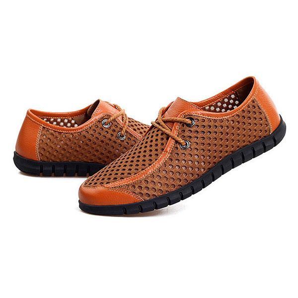 Heren Ademend Mesh Casual Veterschoenen Oxford