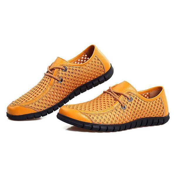 Heren Ademend Mesh Casual Veterschoenen Oxford