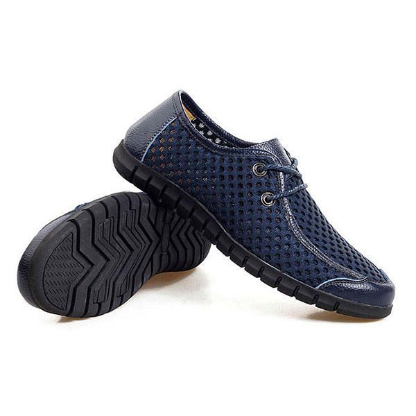 Heren Ademend Mesh Casual Veterschoenen Oxford