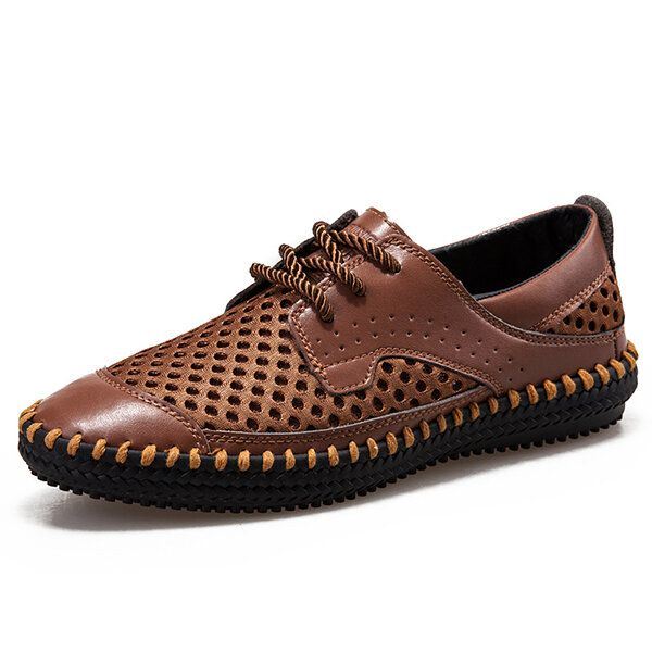 Heren Ademende Oxfords Mesh Zweetabsorptie Sneakers Casual Zachte Outdoor Schoenen