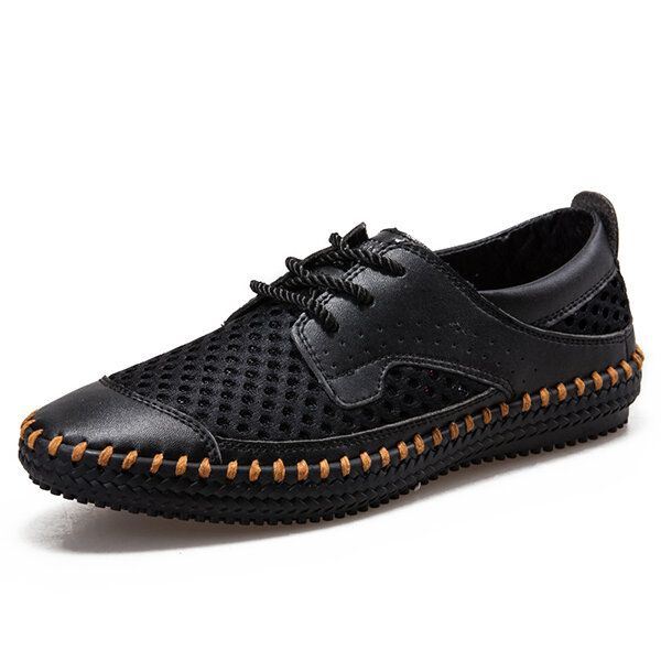 Heren Ademende Oxfords Mesh Zweetabsorptie Sneakers Casual Zachte Outdoor Schoenen