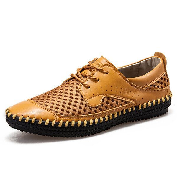 Heren Ademende Oxfords Mesh Zweetabsorptie Sneakers Casual Zachte Outdoor Schoenen