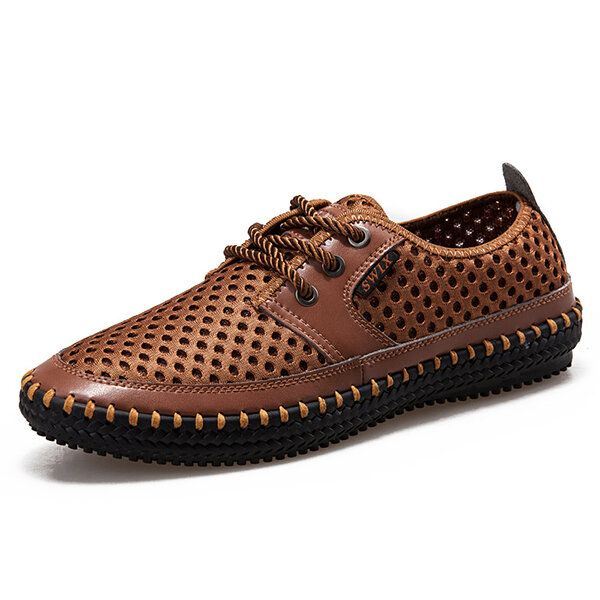 Heren Ademende Oxfords Mesh Zweetabsorptie Sneakers Casual Zachte Outdoor Schoenen