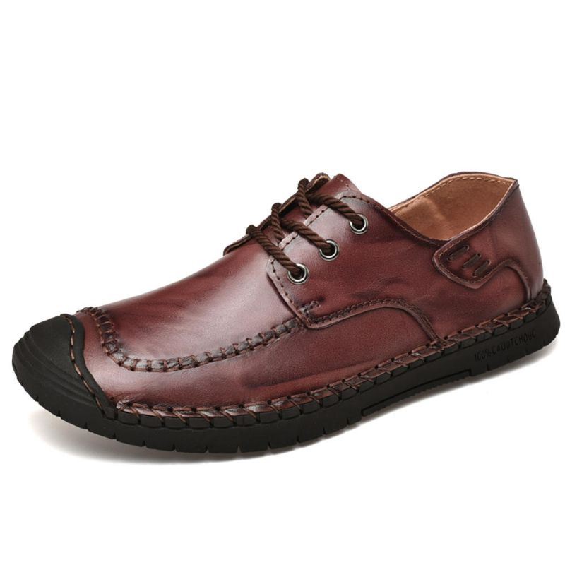 Heren Anti-collision Toe Echt Leer Casual Zakelijke Oxfords