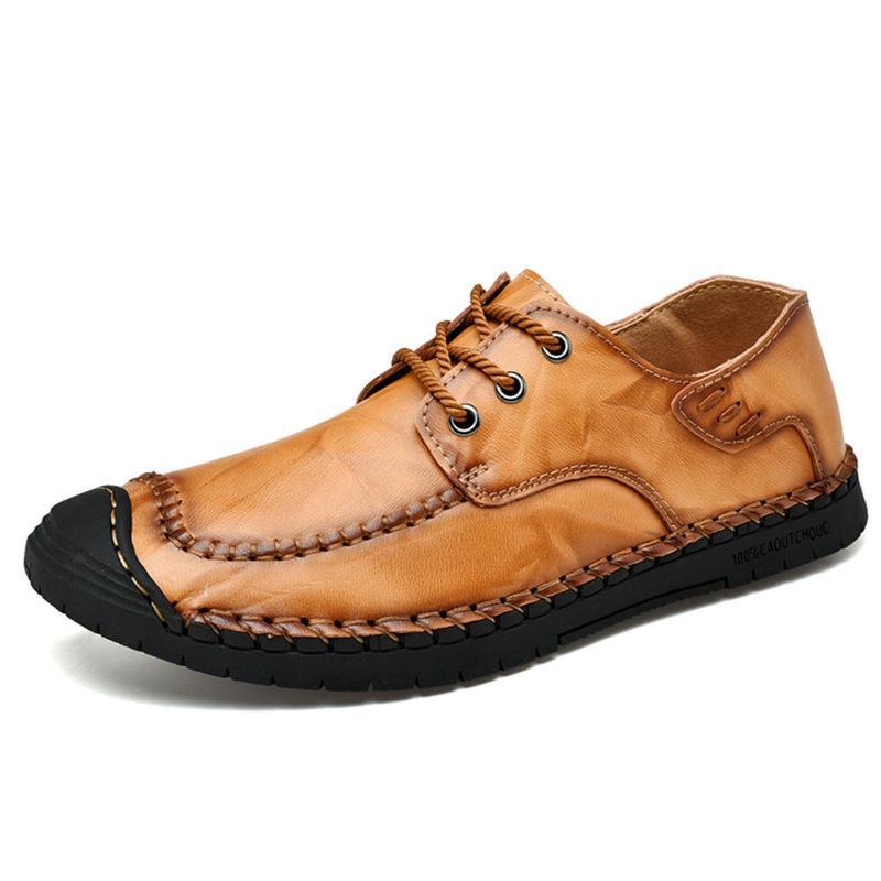 Heren Anti-collision Toe Echt Leer Casual Zakelijke Oxfords