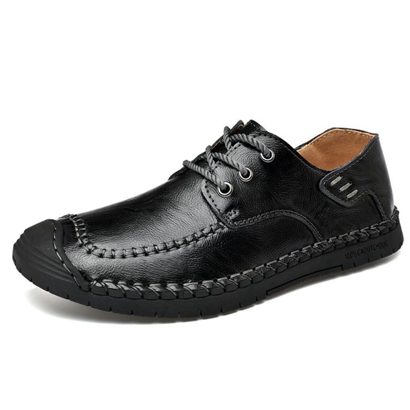 Heren Anti-collision Toe Echt Leer Casual Zakelijke Oxfords