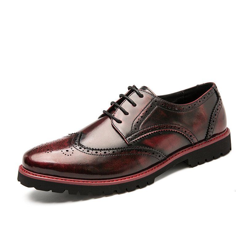 Heren Brogue Craved Retro Gentleman Dress Schoenen