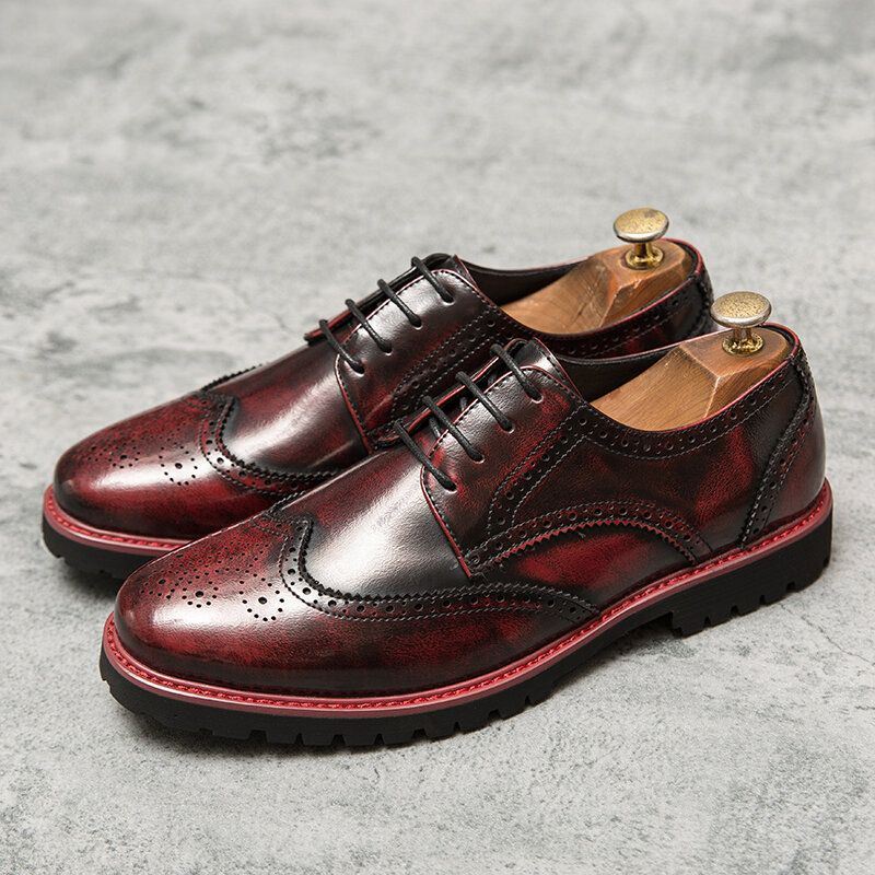 Heren Brogue Craved Retro Gentleman Dress Schoenen