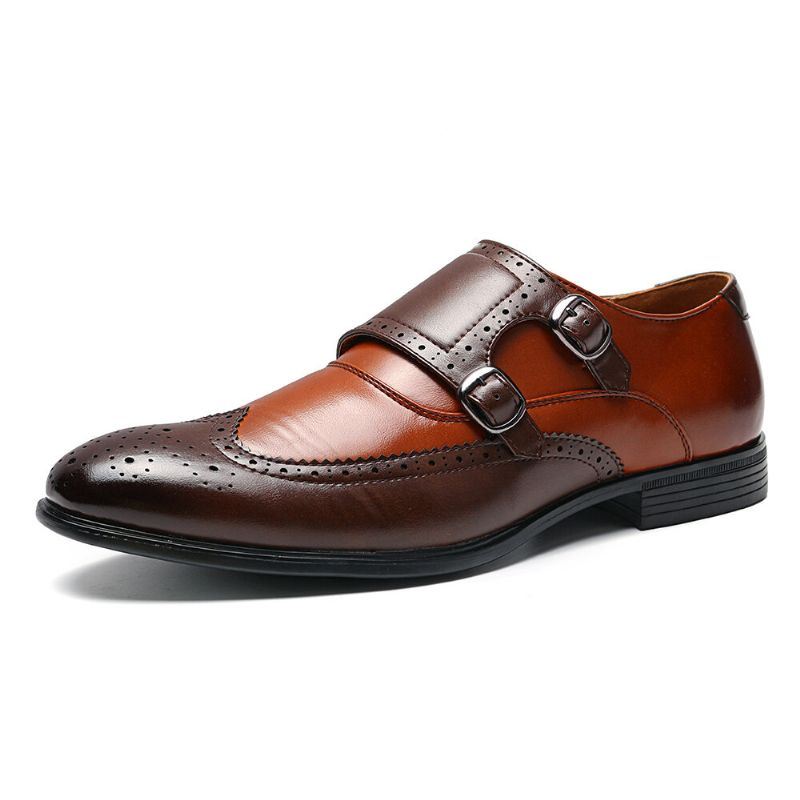 Heren Brogue Gesneden Casual Zakelijk Kantoor Lederen Oxfords