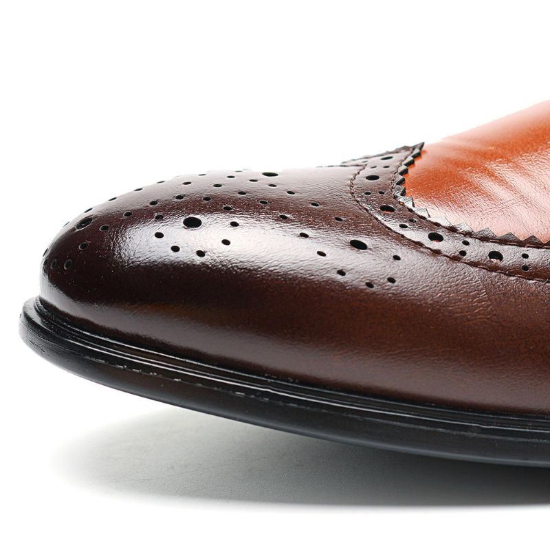 Heren Brogue Gesneden Casual Zakelijk Kantoor Lederen Oxfords