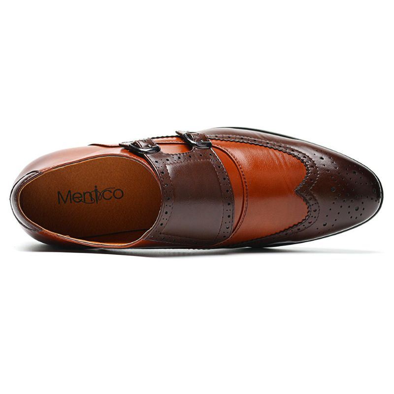 Heren Brogue Gesneden Casual Zakelijk Kantoor Lederen Oxfords