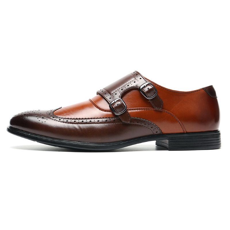 Heren Brogue Gesneden Casual Zakelijk Kantoor Lederen Oxfords