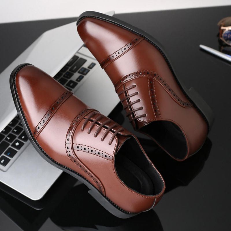 Heren Brogue Gesneden Casual Zakelijke Oxfords Kleding Schoenen