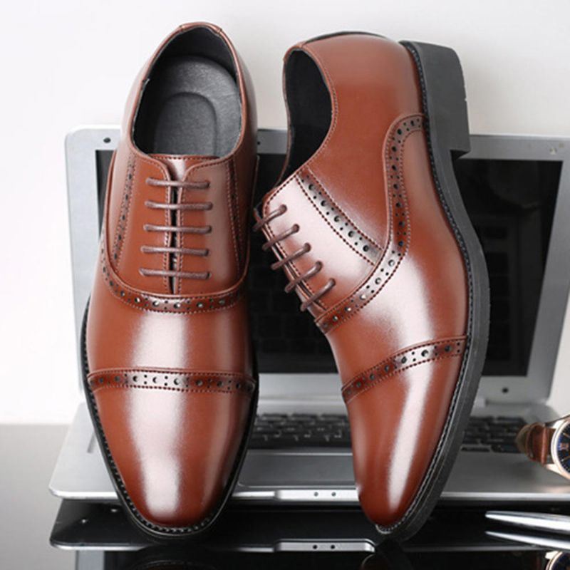 Heren Brogue Gesneden Casual Zakelijke Oxfords Kleding Schoenen