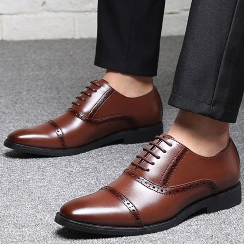 Heren Brogue Gesneden Casual Zakelijke Oxfords Kleding Schoenen