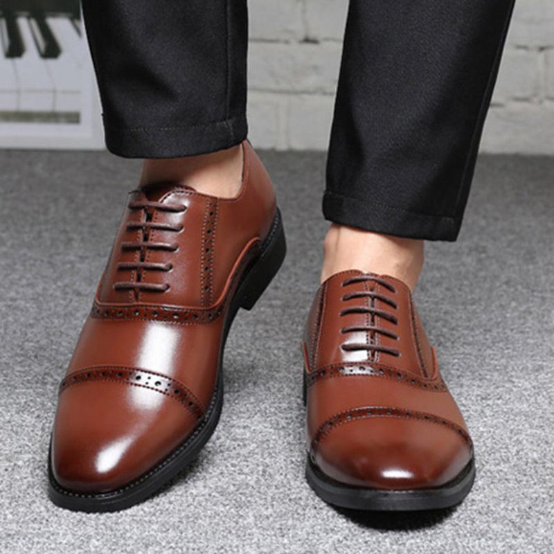 Heren Brogue Gesneden Casual Zakelijke Oxfords Kleding Schoenen