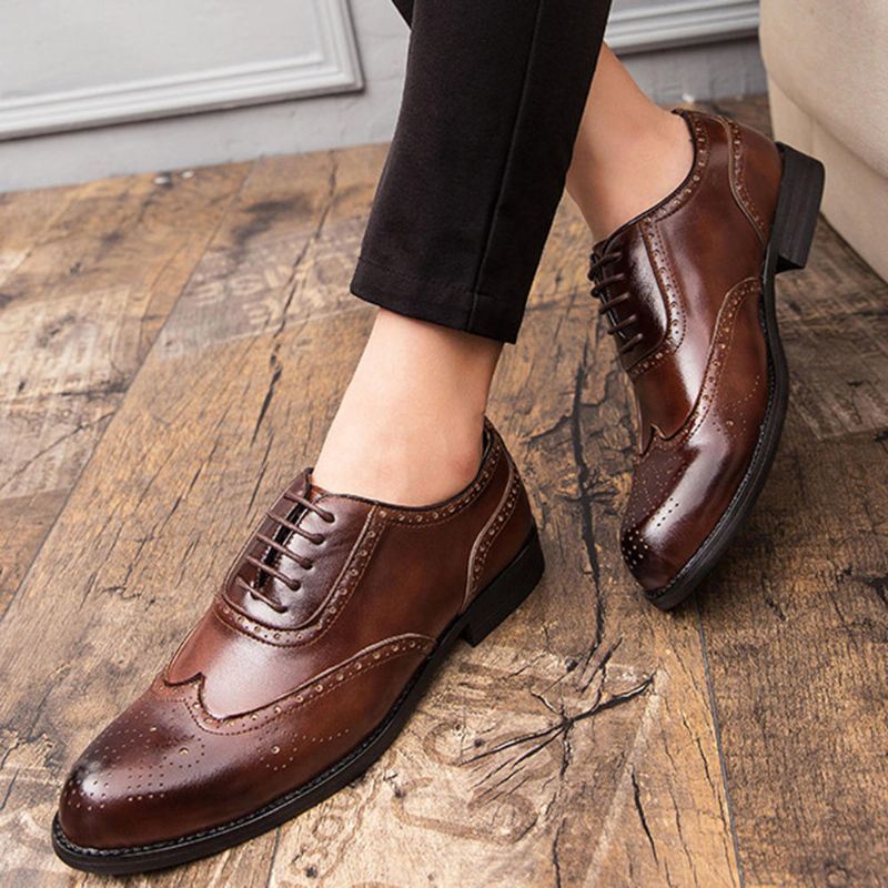 Heren Brogue Gesneden Formele Kleding Schoen Casual Zakelijke Oxfords