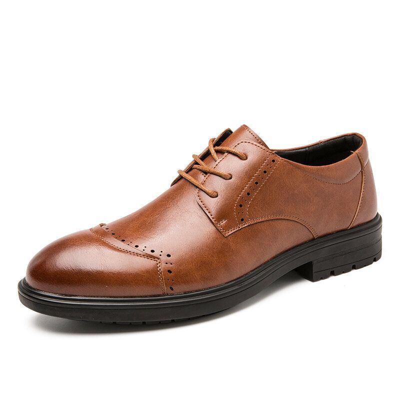 Heren Brogue Lace Up Zakelijke Draagbare Oxfords Schoenen