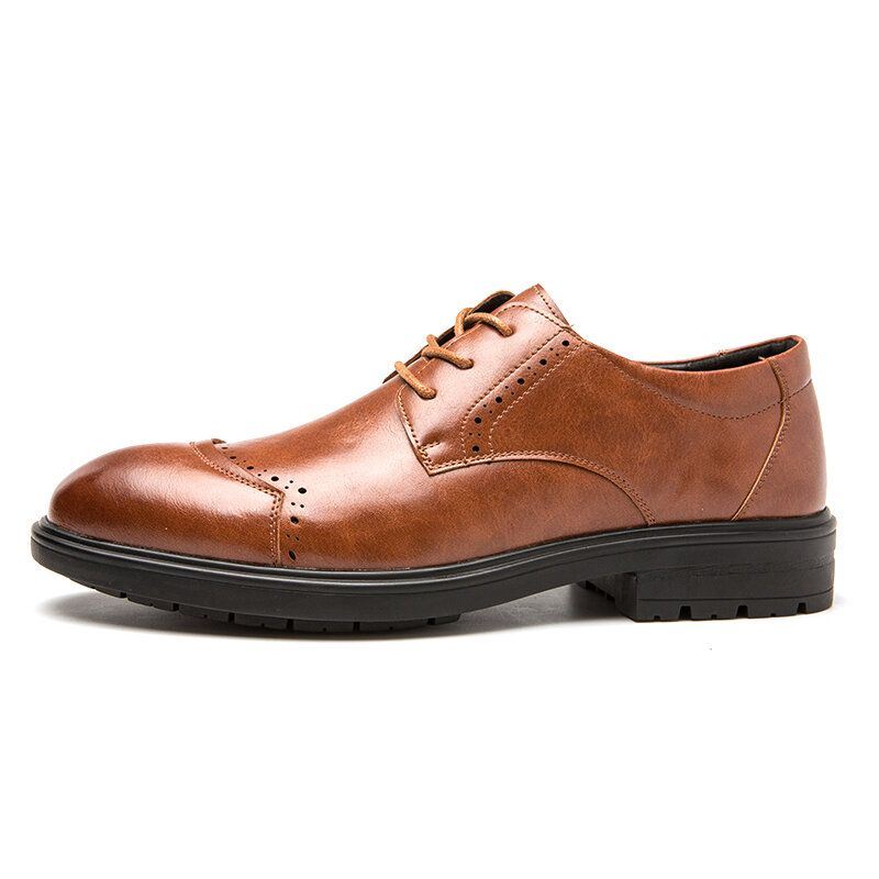 Heren Brogue Lace Up Zakelijke Draagbare Oxfords Schoenen