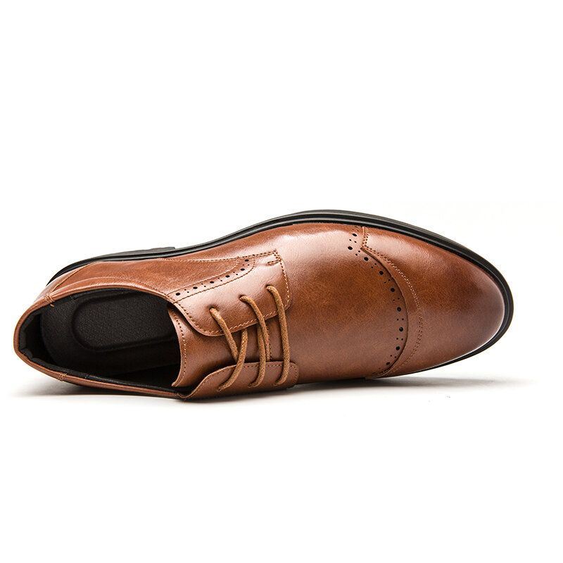 Heren Brogue Lace Up Zakelijke Draagbare Oxfords Schoenen