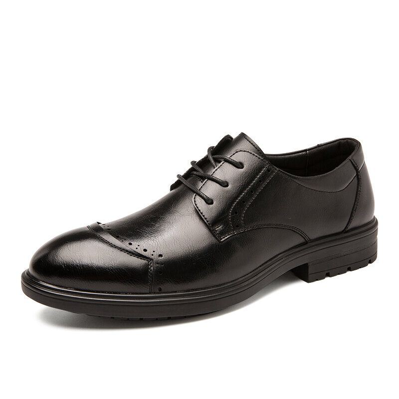 Heren Brogue Lace Up Zakelijke Draagbare Oxfords Schoenen