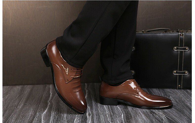 Heren Business Jurk Formele Oxfords Leren Loafers Platte Veterschoenen Casual Schoenen