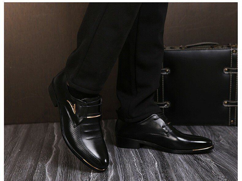 Heren Business Jurk Formele Oxfords Leren Loafers Platte Veterschoenen Casual Schoenen