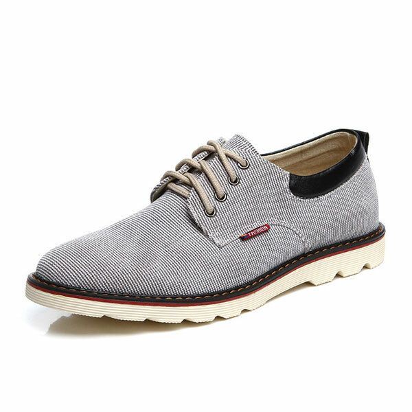 Heren Casual Ademend Comfortabele Mode Flat Lace Up Oxfords Schoenen