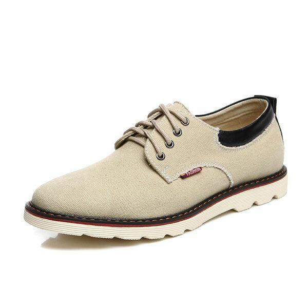 Heren Casual Ademend Comfortabele Mode Flat Lace Up Oxfords Schoenen