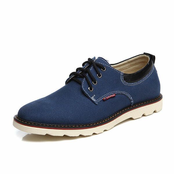 Heren Casual Ademend Comfortabele Mode Flat Lace Up Oxfords Schoenen