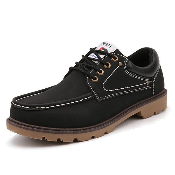 Heren Casual Business Soft Sole Lace Up Leren Oxfords