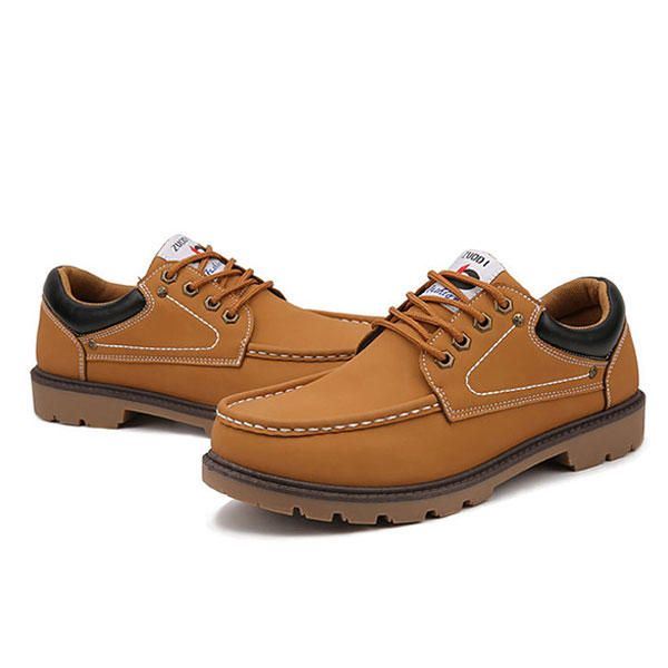 Heren Casual Business Soft Sole Lace Up Leren Oxfords