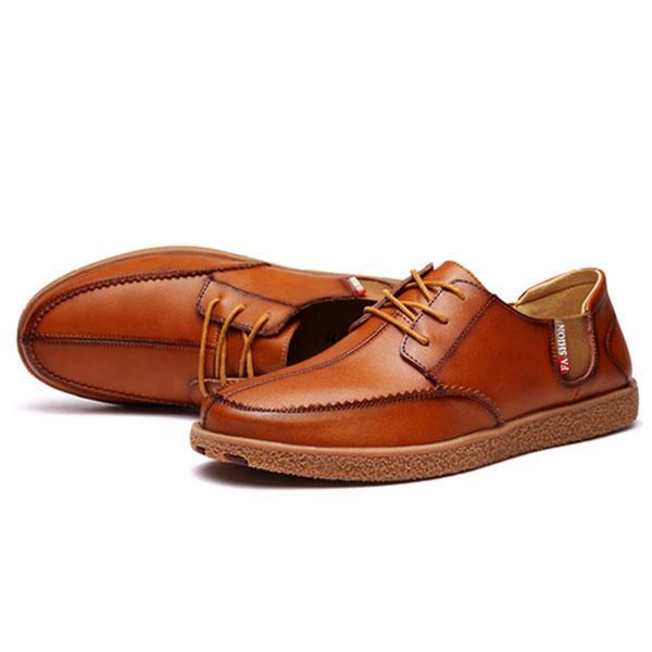 Heren Casual Echt Leer Casual Slip On Zakelijke Oxfords