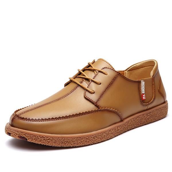 Heren Casual Echt Leer Casual Slip On Zakelijke Oxfords