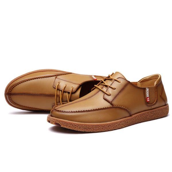 Heren Casual Echt Leer Casual Slip On Zakelijke Oxfords