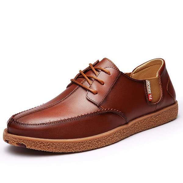 Heren Casual Echt Leer Casual Slip On Zakelijke Oxfords