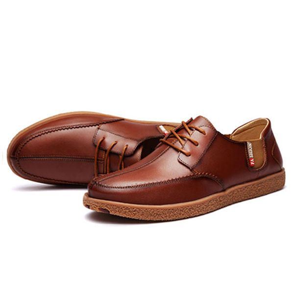 Heren Casual Echt Leer Casual Slip On Zakelijke Oxfords