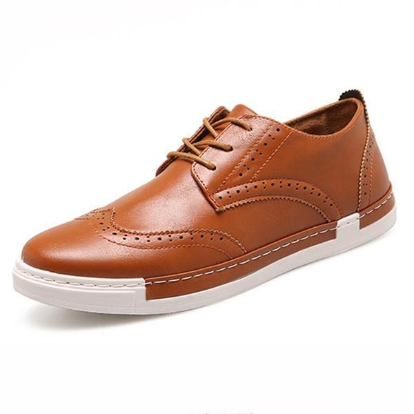 Heren Casual Sneaker Outdoor Oxfords In Leer