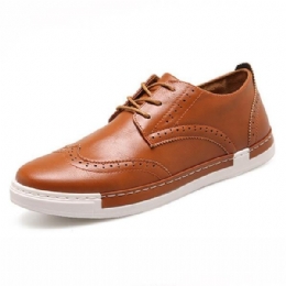 Heren Casual Sneaker Outdoor Oxfords In Leer