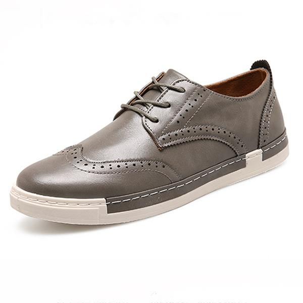 Heren Casual Sneaker Outdoor Oxfords In Leer