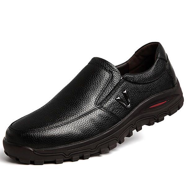 Heren Casual Zachte Comfortabele Leren Oxfords Zakelijke Schoenen