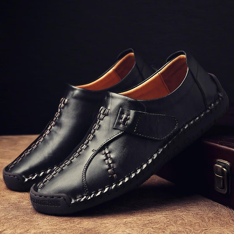 Heren Comfort Haaklus Gebreide Steken Platte Oxfords