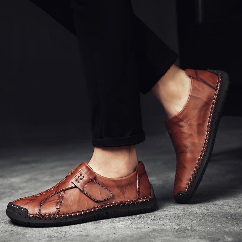 Heren Comfort Haaklus Gebreide Steken Platte Oxfords