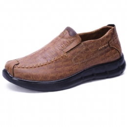 Heren Comfy Sole Casual Slip On Soft Microfiber Oxfords