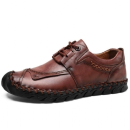 Heren Echt Leer Anti-collision Toe Casual Business Oxfords