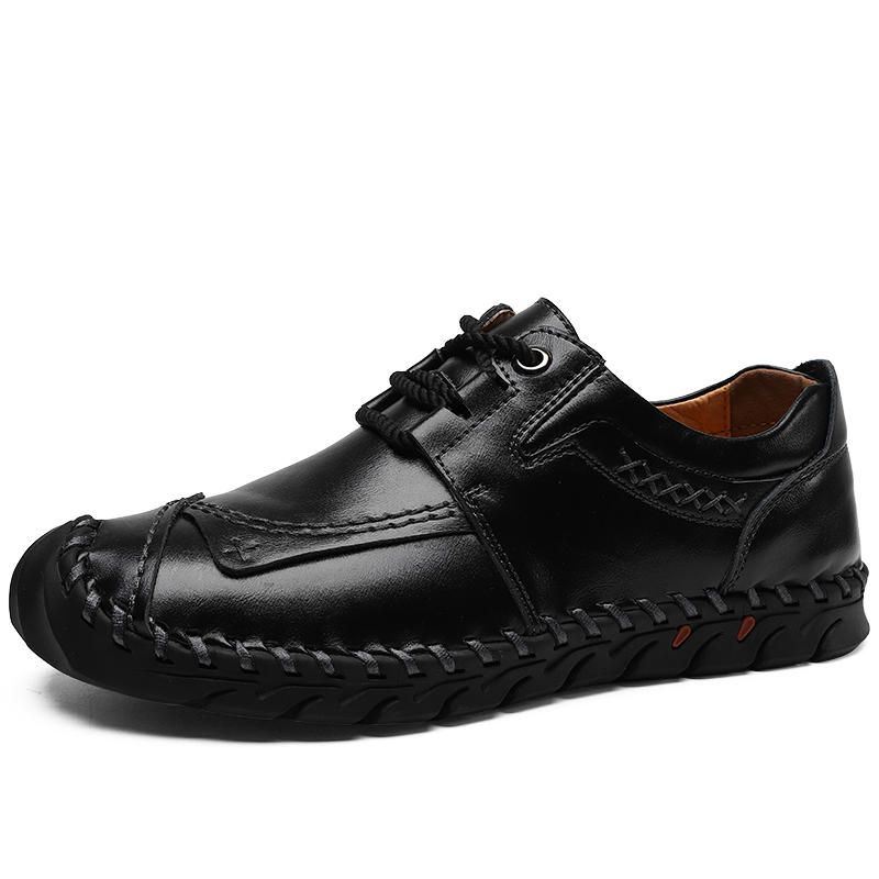 Heren Echt Leer Anti-collision Toe Casual Business Oxfords