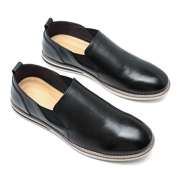 Heren Echt Leer Casual Slip On Business Oxfords Schoenen