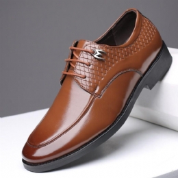 Heren Formele Schoen Casual Patroon Slip Op Zachte Zakelijke Oxfords