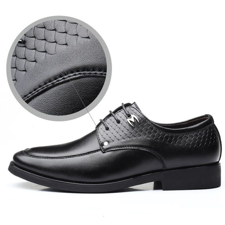 Heren Formele Schoen Casual Patroon Slip Op Zachte Zakelijke Oxfords